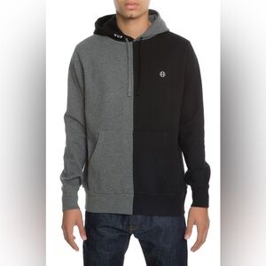 HUF The Henry Hoodie Sweatshirt Charcoal Grey and Black
